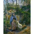 thumbnail image 3 of Pissarro, Camille 12x14 Black Modern Framed Museum Art Print Titled - Woman With A Goat 1881, 3 of 5