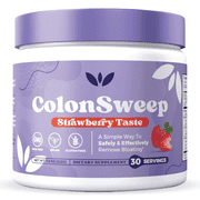 ColonSweep Psyllium Husk Powder - Vegan Gut Cleanse for Relief - 30 Gluten-Free Fibre Servings Supplement for Constipation and Bloating Relief