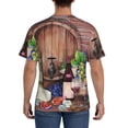 thumbnail image 3 of Vsdgher Bottle Glass Red Wine Print Men's Dry Fit Mesh Athletic Shirts Moisture Wicking Tennis T-Shirt Tops, 3 of 9