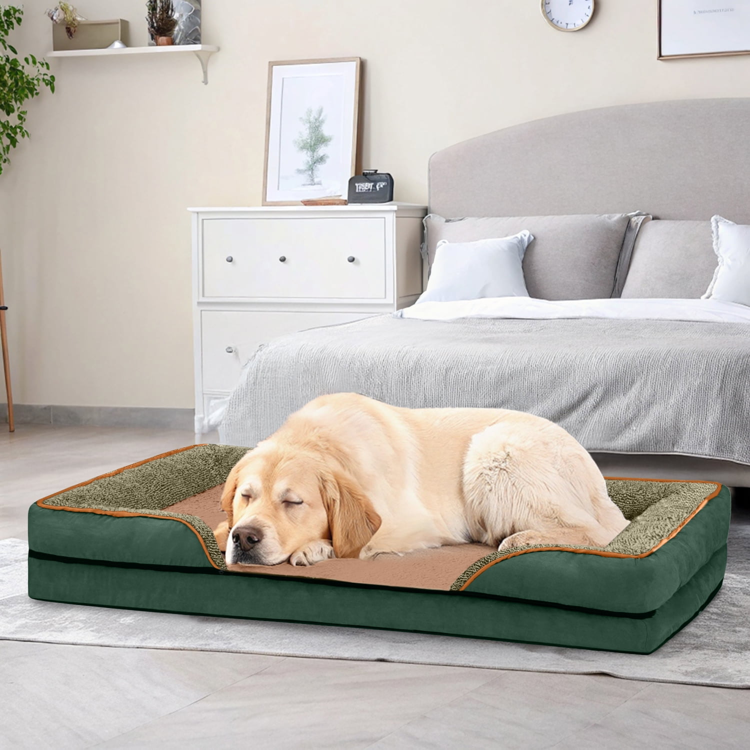 PayUSD Dog Bed for Large Medium Small Dogs Orthopedic Pet Dog Sofa Bed with Removable and Washable Cover S to XL