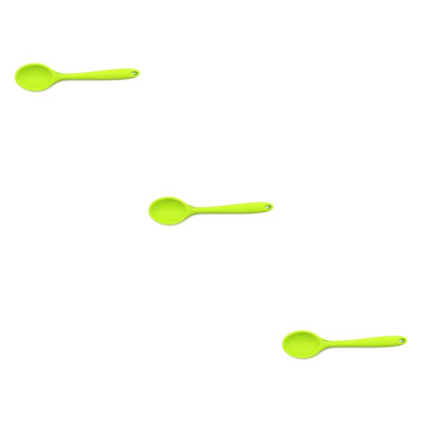 Monstrate Cuchara de silicona Cuchara de sopa de vajilla profesional de mango largo Verde Type1 NO1