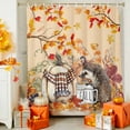 thumbnail image 4 of Shower Curtain 36"W x 78"L Fall Thanksgiving Watercolor Hedgehog Coffee Pumpkins Maple Leaves Orange Fabric Shower Curtains Set with Hooks Bathroom Curtains Machine Washable Bathroom Accessories, 4 of 6