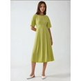 thumbnail image 3 of Midi A-Line Dress with Crew Neck, 3 of 5