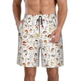 thumbnail image 2 of Uemuo Mushrooms And Butterflies Pattern Men's Swim Trunks Hawaiian Beach Bathing Suit Swimsuits Beach Quick-Dry Shorts with Pockets-Large, 2 of 9