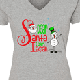 thumbnail image 4 of Inktastic Dear Santa I Can Explain Cute Snowman and Snowflakes Women's V-Neck T-Shirt, 4 of 5