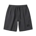 thumbnail image 6 of Afuyipoi ​Men's 5-inch Inseam Wide-Leg Shorts Lightweight Breathable Training Shorts, Trendy Letter Print Athletic Shorts with Drawstring Waist Gray Size 5XL, 6 of 6
