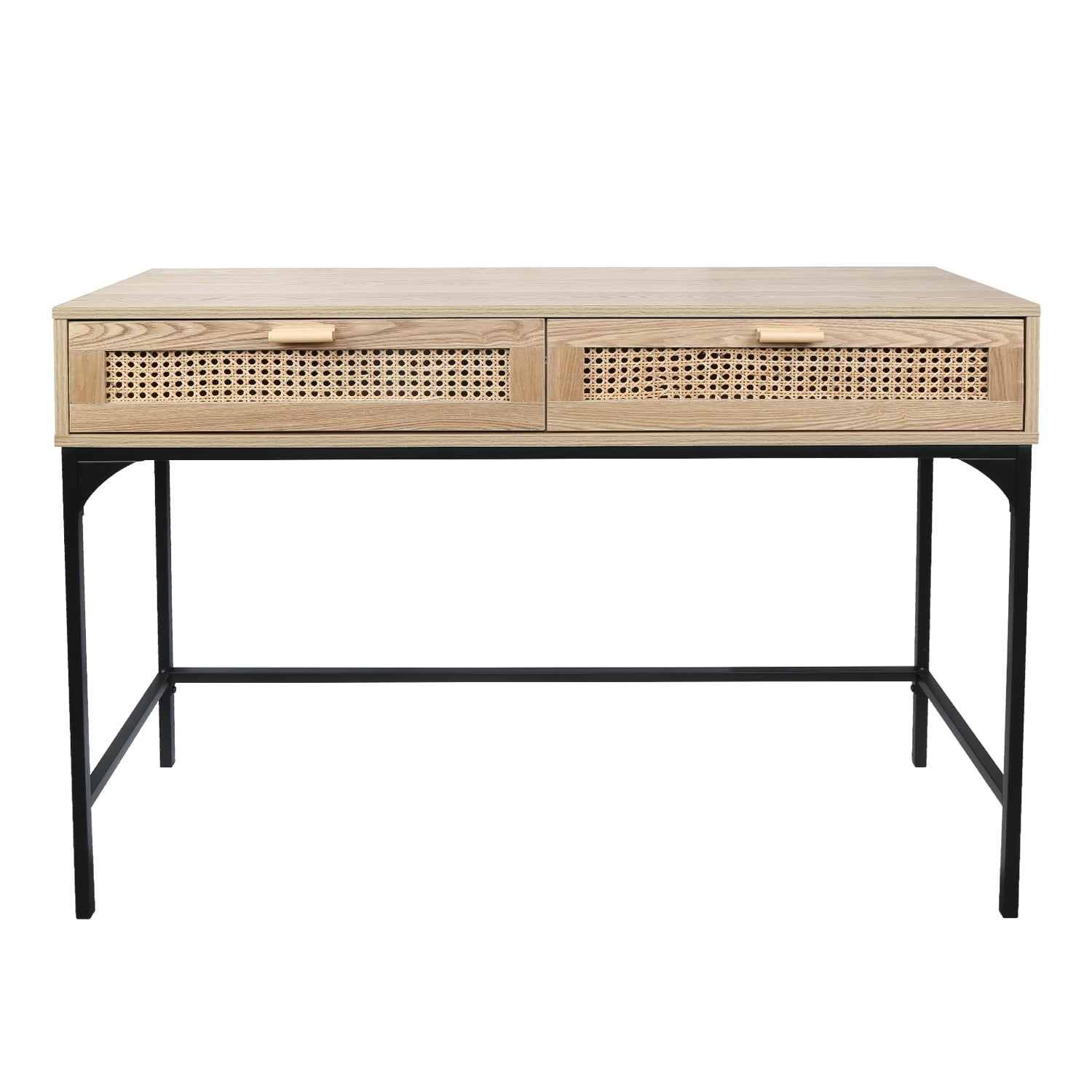 EXCITED WORK 44 inch Console Table with 2 Drawers,Wall Side Table,Tawny