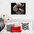thumbnail image 3 of Orinice Modern Canvas Wall Art Deco Black Gold Botanical Leaf Art Edition Abstract Black And Gold Wall Art Canvas Living Room Bedroom Home Decoration Art Unframed 20x16 inches, 3 of 3