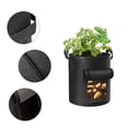 thumbnail image 3 of Naisfei 6 Pack 10 Gallon Black Potato Grow Bags with Flap Window，Thickened Nonwoven Fabric Container  for Tomato, Vegetable and Fruits, 3 of 4