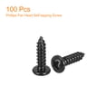 thumbnail image 3 of #6 x 9/16" Tornillo autorroscante de cabeza plana Phillips, 100 piezas - Tornillo de cabeza redonda de acero inoxidable 304 (Negro), 3 of 6