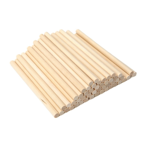"Dowel Rods, Unfinished Round Stick Wooden Stick DIY Model Hardwood
