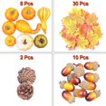 thumbnail image 3 of Decoración de calabazas artificiales, juego de 50 calabazas artificiales para decoración otoñal, minicalabazas falsas, piñas, hojas de arce, bellotas, granadas y variedad, 3 of 5