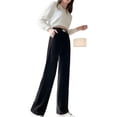 thumbnail image 2 of Pantalones de mujer de pierna ancha, cintura alta, ajustados, con relleno de terciopelo, sueltos, casuales, pantalones de yoga rectos, pantalones para niños, 2 of 4