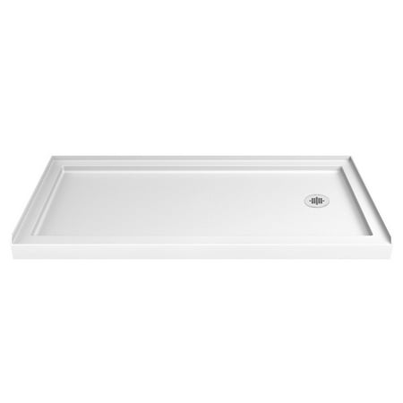 DreamLine SlimLine 30 in. D x 60 in. W x 2 3/4 in. H Right Drain Single Threshold Shower Base in