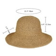 thumbnail image 7 of Women's Straw Floppy Sun Hat Foldable Wide Brim Summer Beach Crochet Hat/Khaki, 7 of 7
