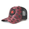 thumbnail image 4 of Yuanlong Unisex For Men And Women Trucker Hat Camo Maple Leaf Mesh Back Adjustable Baseball Hat Daily Outdoor Sports Hat, 4 of 4