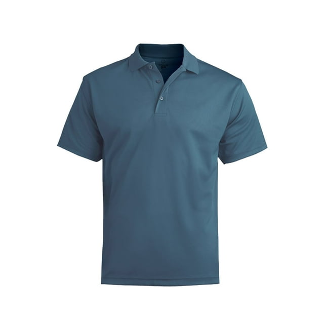 Ed Garments Men's Dry-Mesh Hi-Performance Polo Shirt, SLATE BLUE, XX-Large