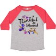 thumbnail image 3 of Inktastic Thankful and Blessed Inspirational Saying with Flowers Boys or Girls Toddler T-Shirt, 3 of 5