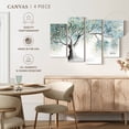 thumbnail image 4 of Elephant Stock Gentle Frost Tree Wall Art - Horizontal Multi Panel Canvas - Living Room Wall Decor - Floral And Botanical Multi Panel - Gray And Blue Decor By Ashvin Harrison - 24" x 14", 4 of 4