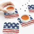 thumbnail image 7 of Pofeuu USA Colors Stripes1 Print Leather Coasters Set of 6, Round Cups Mugs Mat Pad for Home Kitchen Heat Resistant Drink Coasters,Square, 7 of 7
