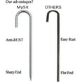 thumbnail image 5 of MySit 12 Inch Rebar Stakes J Hook Ground Stakes 30-Pack Ground Anchors for Tent Heavy Duty Galvanized for Outdoor Lawn Decorations Inflatables Canopy Swing Set, 5 of 9