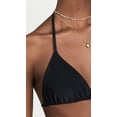 thumbnail image 2 of Frankies Bikinis BLACK Tia Ribbed Bikini Swim Top, US Large, 2 of 4