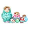 thumbnail image 3 of HILABEE 10 Layer Nesting Doll Nesting Wishing Dolls Handpainted Collectible Crafts Matryoshka Dolls Stackable for Birthday Gift Table green, 3 of 9