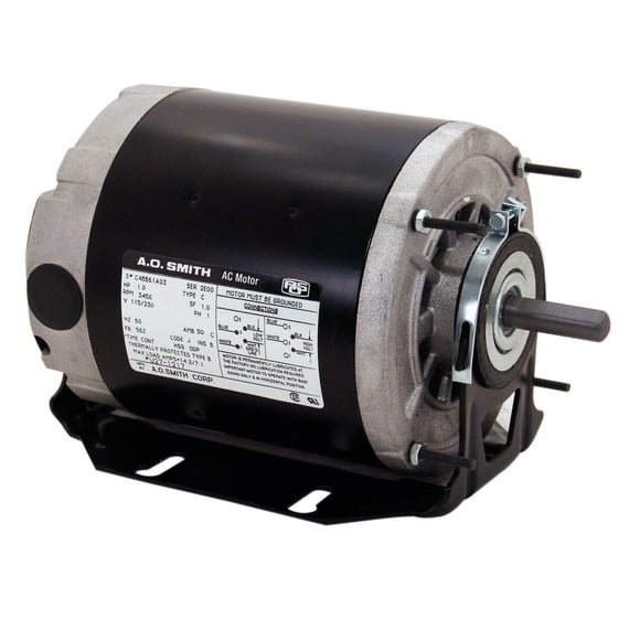 A.O. Smith GF2024D 1/4 hp, 1725 RPM, 115 volts, 48/56 Frame, ODP, Sleeve Bearing Belt Drive Blower Motor