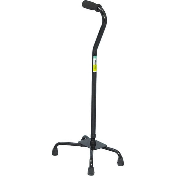 Essential Medical Supply Large Base Quad Cane in Black - 4 Prong Base and Rubber TipsBrand owner