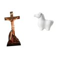 thumbnail image 1 of Escultura De Caballo De Jesús De Porcelana, Adorno Católico Decorativo, Estatua De La Madre María, Figura De Animal Para Dormitorio, Mesa, Oficina, Sala De Estar, Armario Interior, Chimenea, 1 of 8