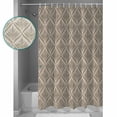 thumbnail image 3 of Extra Long Shower Curtain 72x96 Inch, Brown Floral Shower Curtain Waterproof Bathroom Decor Vintage Modern Geometric Abstract Art Fabric Bath Curtain Set Accessories with Hooks, 3 of 6