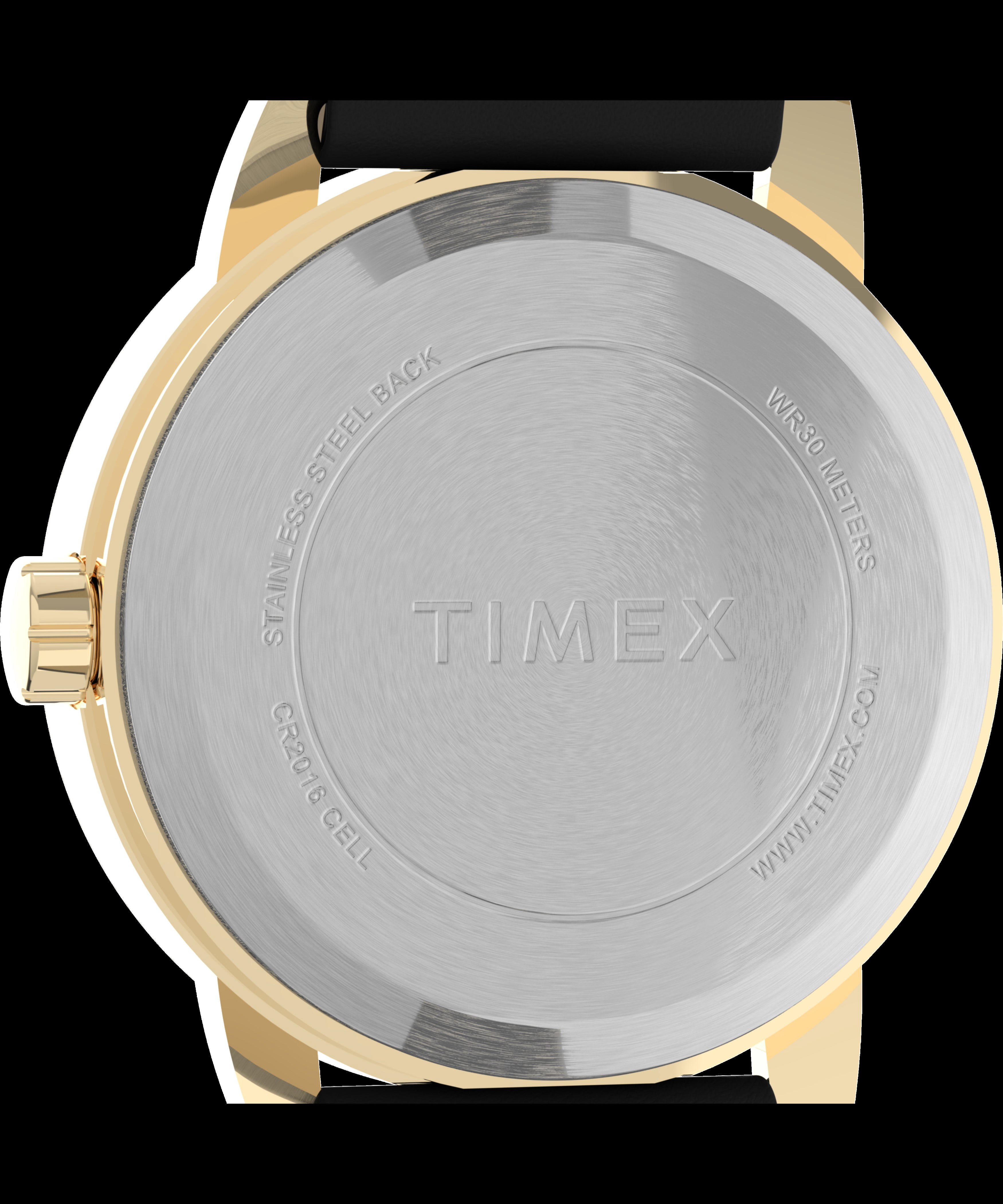 Timex Ladies' Dress Black Leather Strap
