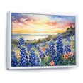 thumbnail image 2 of Designart "Dusk Blue Bonnets I" Blue Bonnets Floater Framed Wall Art Prints, 2 of 5