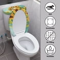 thumbnail image 3 of HELLHERO Comfortable and Practical Polyester Fabric Toilet Top Cover Set Elastic Edge Stylish Gifts Bathroom Toilet Lid Cover Set Soft for Bathroom, 3 of 8
