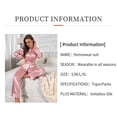 thumbnail image 2 of Gibobby Pijama de algodón para mujer Tirantes Pantalones Traje Moda Imitación Seda Impresión Ropa Para El(Rosa,M), 2 of 5