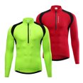 thumbnail image 2 of Camiseta de ciclismo de manga larga con media cremallera para hombre, camiseta de ciclismo transpira Wosawe Jersey de ciclismo, 2 of 6
