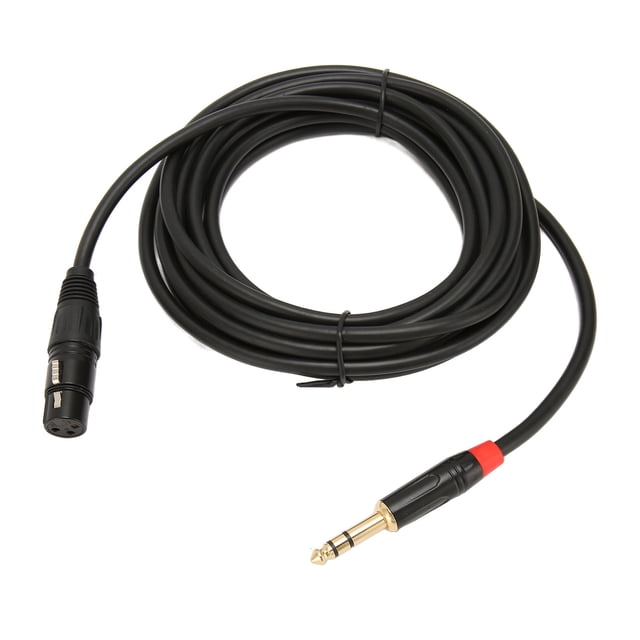 XLR Female To 1/4 Inch TRS Cable, 16.4FT Quarter Inch TRS Jack Cable Balanced Reduce Interference Multilayer Shield Structure For Power