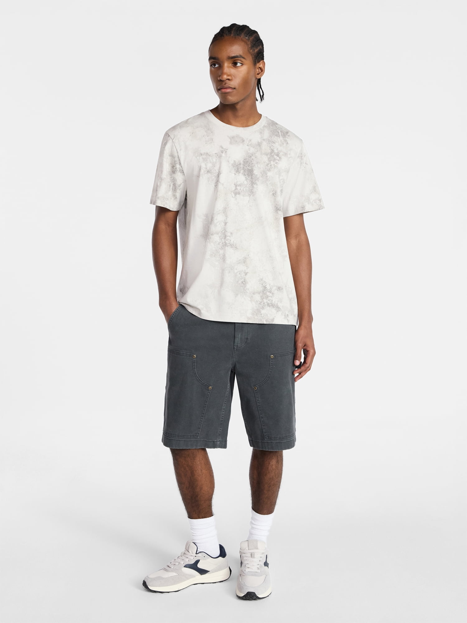 No Boundaries Standard Fit Cotton Tee with Short Sleeves, Men's and Big Men's XS-5XL