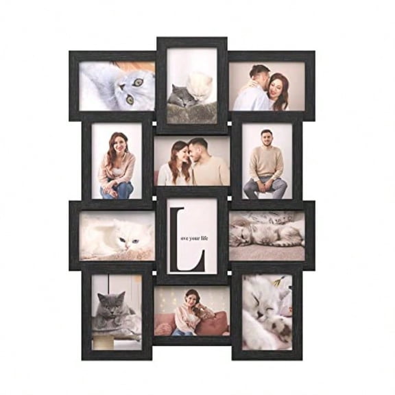 Collage Picture Frames 4x6 Picture Frames Collage for Wall Decor Set of 12 Multi Family Photo Frame for Gallery Decor Hanging Display Assembly Required Black