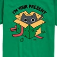 thumbnail image 3 of Instant Message - Cat Christmas Present - Toddler & Youth Short Sleeve Graphic T-Shirt, 3 of 6