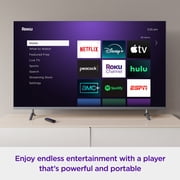 Roku Streaming Stick 4K - HDR & Dolby Vision Roku Streaming Device للتلفزيون مع Voice Remote و Long-Range Wi-Fi - Free & Live TV