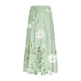 thumbnail image 4 of Jupes d'Été pour Femmes 2025 Rétro Vacances Boho Floral Jupe Longue à Volants Taille Haute à Cordon, 4 of 6