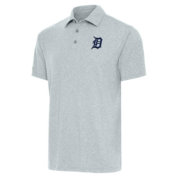 Men's Antigua Heather Gray Detroit Tigers Par Polo