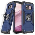 thumbnail image 1 of Cass Creations Case Compatible with Samsung Galaxy S8 Plus, Shockproof Hybrid Armor Case Phone Cover with Ring Stand Kickstand - Blue, 1 of 5