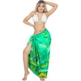 thumbnail image 2 of HAPPY BAY Women's Beach Wrap Bikini Wraps Sarong Swimwear Cover up Skirt Bathing suit Swimsuit Pareo Coverups for Women One Size Fish, Green, 2 of 4