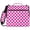Pink and White Checkered, variant on Zipper Binder with Shoulder Strap 2 inch 3 Ring Waterproof File Folder Organizer Bag 500 Sheet Red and Cream Diamond Shapes