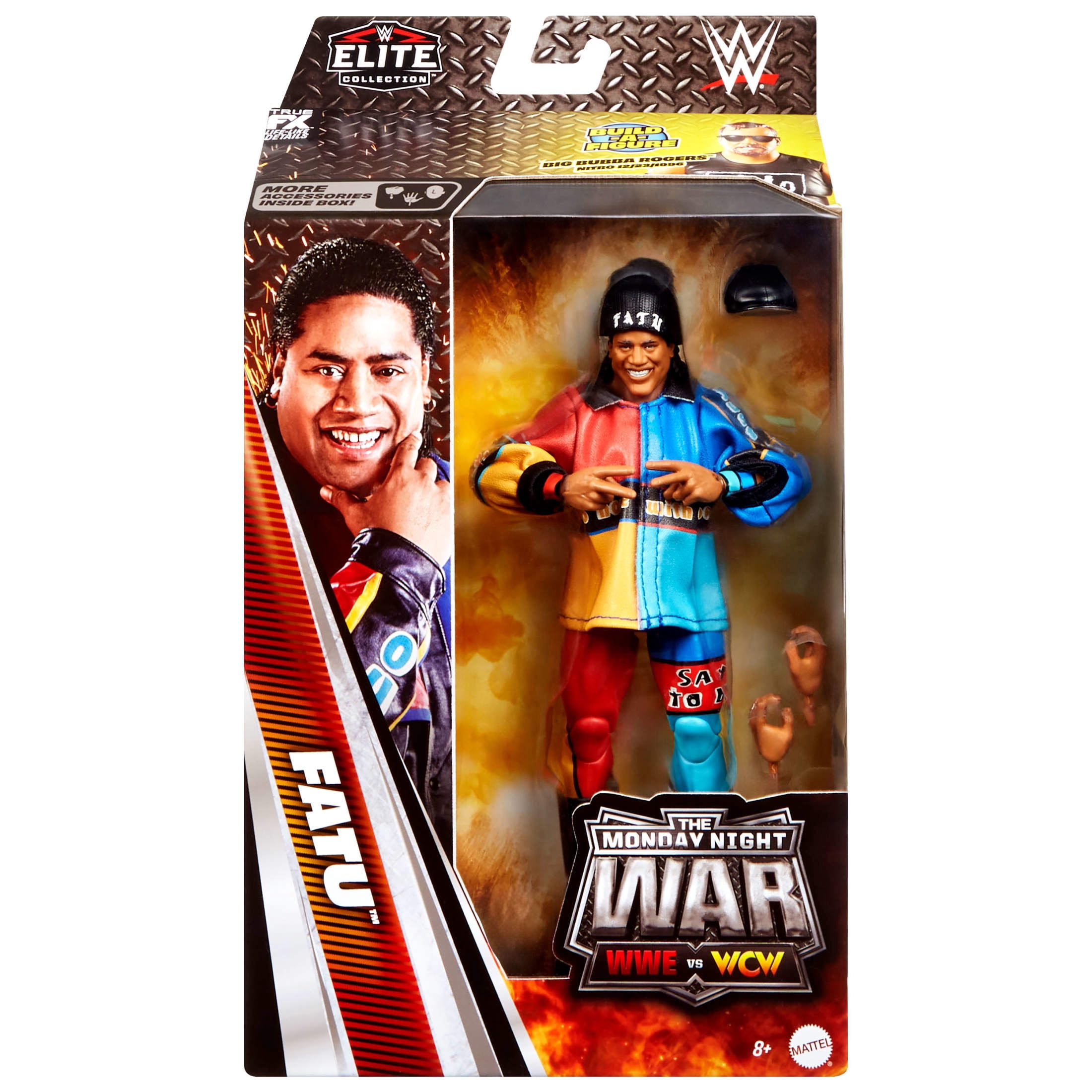 WWE Monday Night War Elite Collection Fatu Action Figure & Accessories 6-inch Collectible Set
