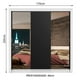 thumbnail image 3 of Ropero Closet Madesa Lyon 3 Puertas con Espejos Blanco/Negro, 3 of 5