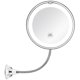 thumbnail image 1 of 10x magnification flexible gooseneck lighted makeup mirror for travel, 1 of 1
