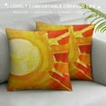 thumbnail image 3 of PRATYUS Be The Sunshine Lumbar Decorative Pillow Cover, Summer Boho Watercolor Sun Sunset Porch Patio Outdoor Pillowcase, Spring Bohemian Seasonal Couch Cushion Case Home Decor 22x22in, 3 of 5